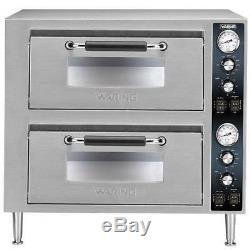 Waring Commercial WPO750 Double Deck Pizza Oven with Dual Door