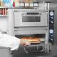 Waring Commercial Wpo750 Double Deck Pizza Oven With Dual Door, Stainless Steel