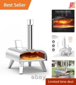 Wood Pellet Pizza Oven 12-Inch Stainless Steel Portable Outdoor Grill