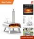 Wood Pellet Pizza Oven 12-inch Stainless Steel Portable Outdoor Grill