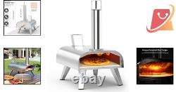 Wood Pellet Pizza Oven 12-Inch Stainless Steel Portable Outdoor Grill