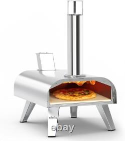 Wood Pellet Pizza Oven 12-Inch Stainless Steel Portable Outdoor Grill