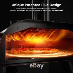 Wood Pellet Pizza Oven 12-Inch Stainless Steel Portable Outdoor Grill
