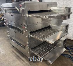 XLT 3255 Nat Gas Triple Stack Pizza Conveyor Ovens Video Demo