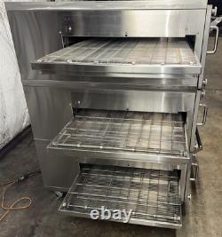 XLT 3255 Nat Gas Triple Stack Pizza Conveyor Ovens Video Demo