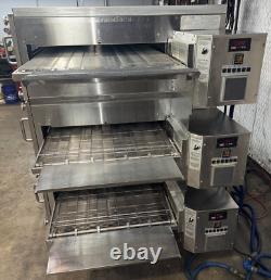 XLT 3255 Nat Gas Triple Stack Pizza Conveyor Ovens Video Demo