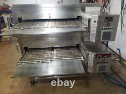 XLT 3855 Natural Gas Double Stack Pizza Conveyor Ovens Video DemoSPLIT BELT