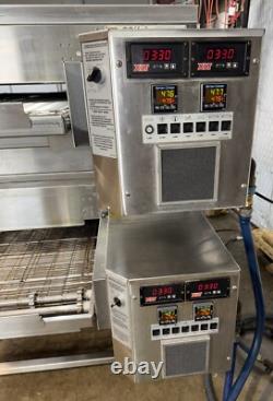 XLT 3870 Nat Gas Double Stack Pizza Conveyor Ovens Video DemoSPLIT BELTS