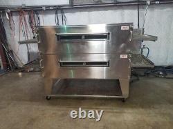 XLT 3870 Natural Gas Double Stack Pizza Conveyor Ovens Video DemoSPLIT BELT