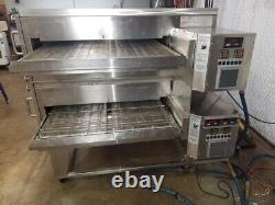 XLT 3870 Natural Gas Double Stack Pizza Conveyor Ovens Video DemoSPLIT BELT