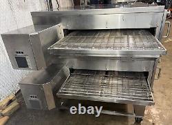 XLT 3870 Natural Gas Double Stack Pizza Conveyor Ovens Video DemoSplit Belt