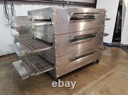 XLT 3870 Natural Gas Triple Stack Pizza Conveyor Ovens Video Demo