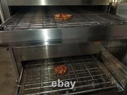 Xlt 3270 Dbl. Stack N. Gas Conveyor Pizza Ovens. Video Demo. Split Belt