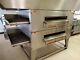 Xlt-3270-ts Double Deck Conveyor Pizza Ovens Nat Gas By Bofi Top Deck Has Split