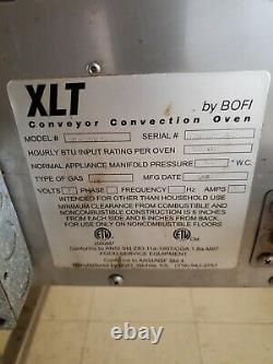 Xlt-3270-ts Double Deck Conveyor Pizza Ovens Nat Gas By Bofi Top Deck Has Split